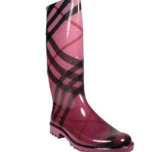 BURBERRY Rain Boots in Purple